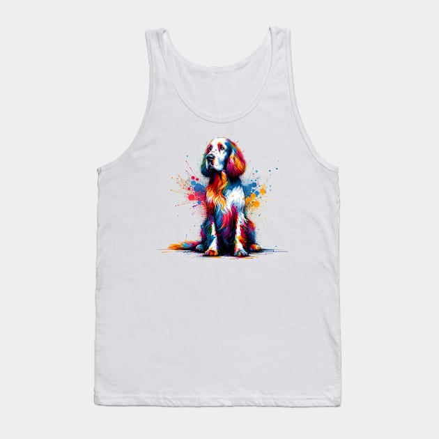 Abstract Artistic English Setter in Vivid Colors Tank Top by ArtRUs